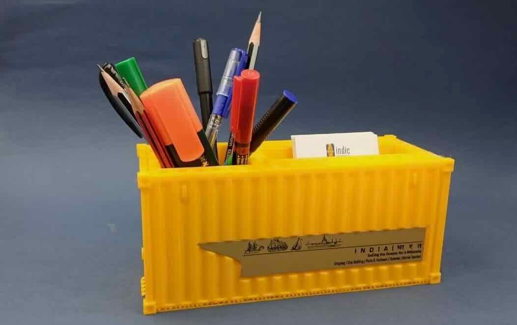 Shipping Container | Pens & Biz Cards holder - containers - Indic Inspirations
