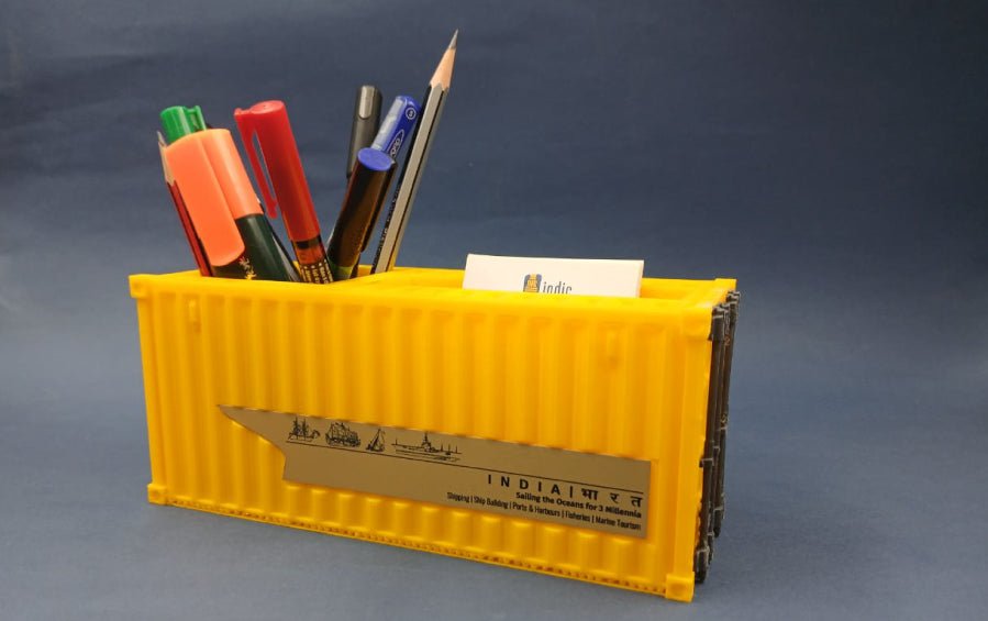 Shipping Container | Pens & Biz Cards holder - containers - Indic Inspirations
