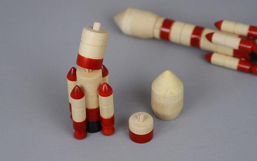 4 Stage Rocket - Wooden DIY Model - rocket models - indic inspirations