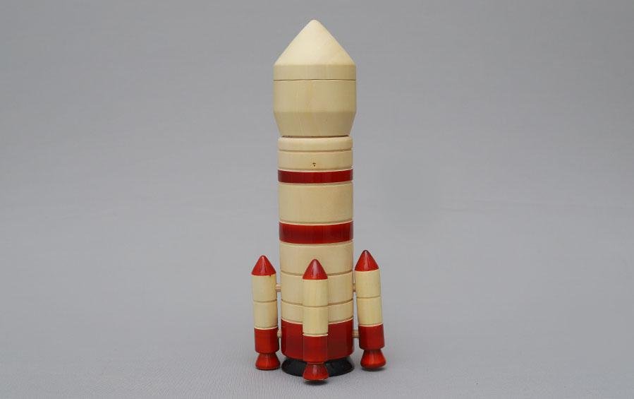 4 Stage Rocket - Wooden Pencil Box - pencil boxes - indic inspirations