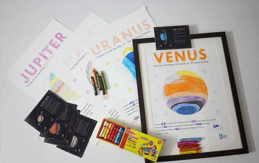 5 Planets DIY Painting Frames - DIY kits - indic inspirations
