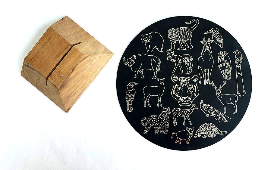Animals of Kanha - Decorative Plates - indic inspirations