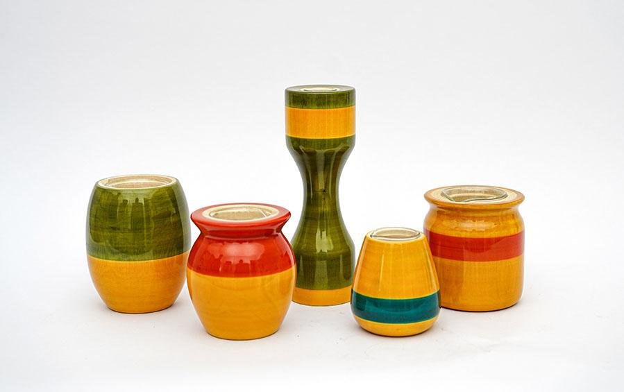 Assorted Colours - Hydroponics Set - 5 vases - vases - indic inspirations