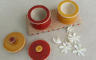 AUM – Haldi Kumkum Wooden Set - kumkum boxes - indic inspirations