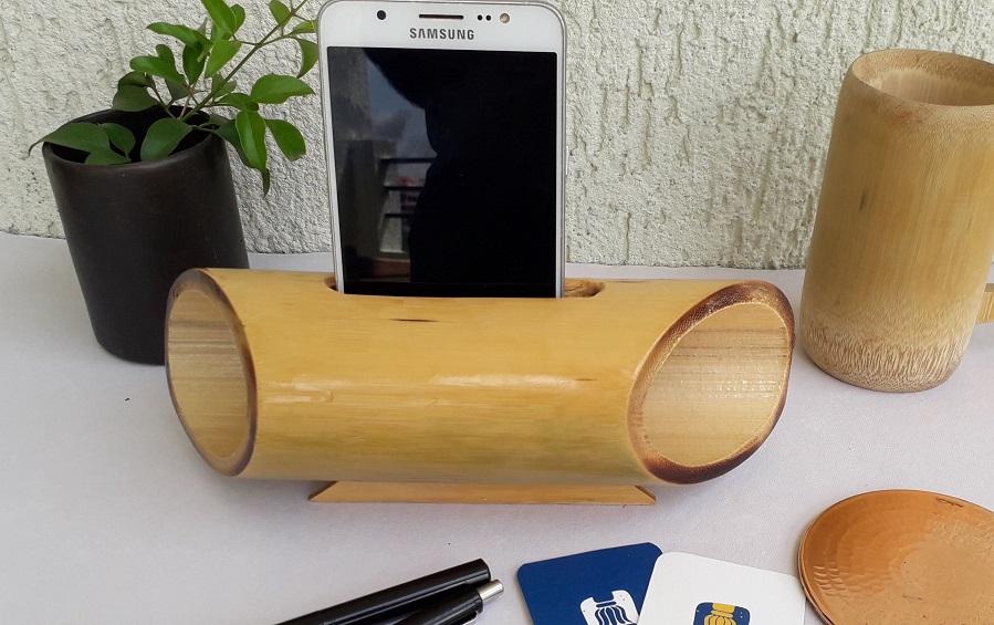 Bamboo Mobile Speaker - Sound amplifier - indic inspirations