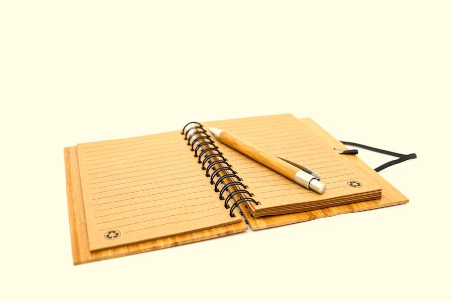 Bamboo Notepad With Pen - Notepads With Pens - indic inspirations