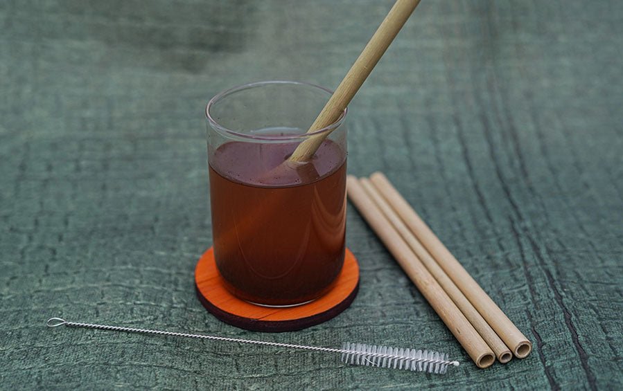 Bamboo Straw Pack of 4 - Straws - indic inspirations