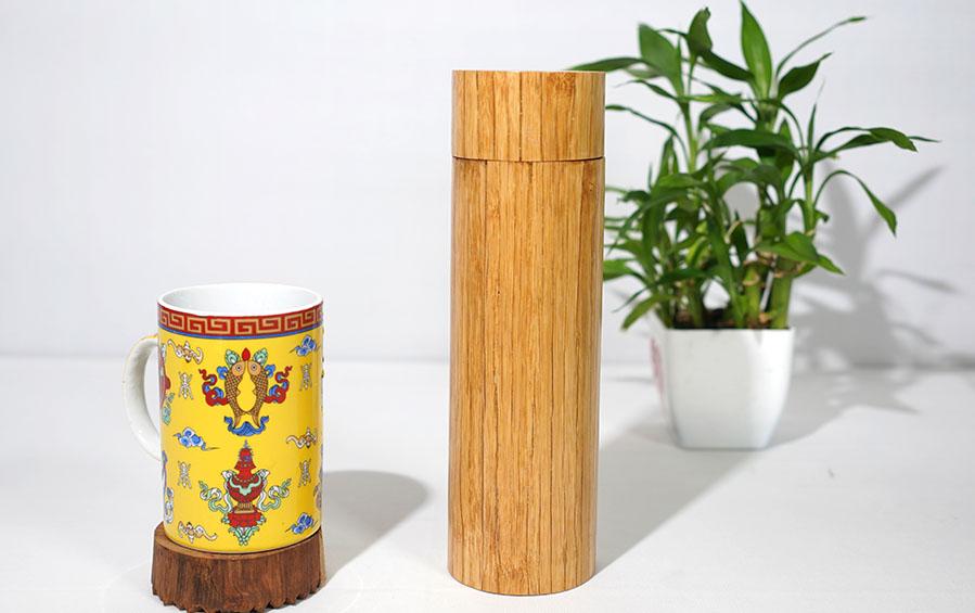 Bamboo Vacuum Flask - 500 ml - Flasks - indic inspirations