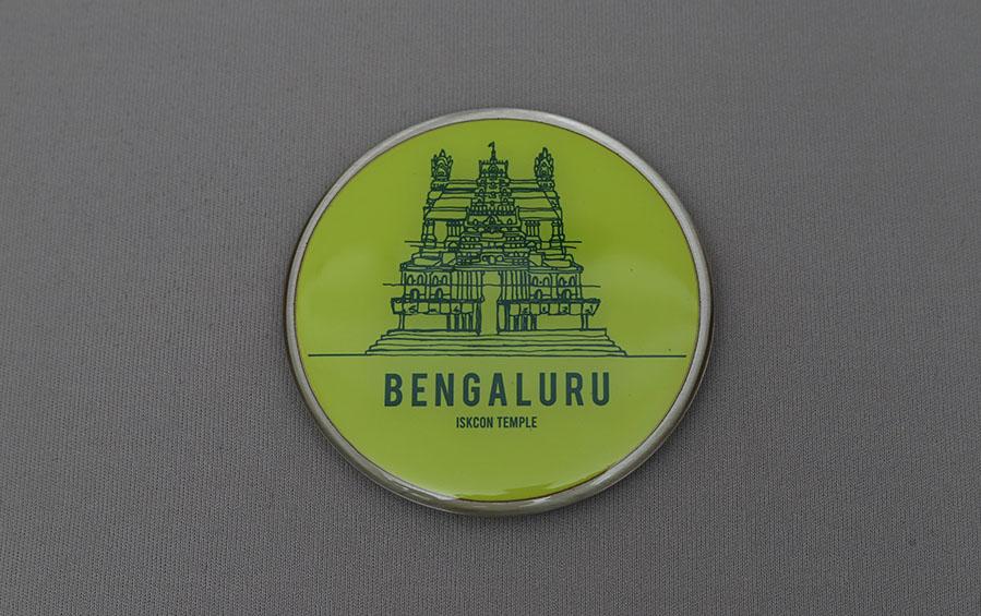 Bengaluru :: ISKCON Temple Fridge Magnet - City souvenirs - indic inspirations