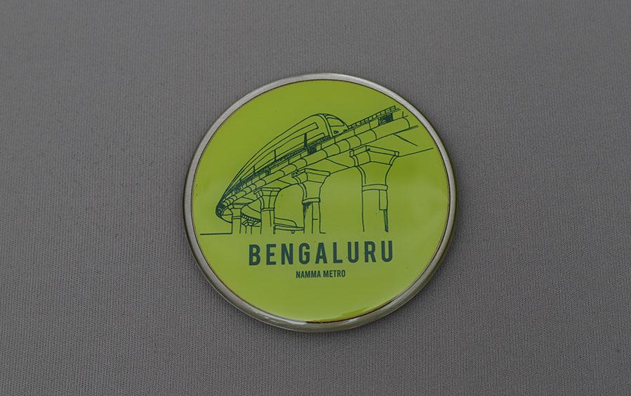Bengaluru :: Namma Metro Fridge Magnet - City souvenirs - indic inspirations