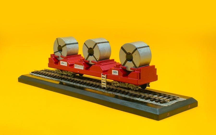 BFNV Flat Steel Wagon | 1:87 HO Scale Model - train models - indic inspirations