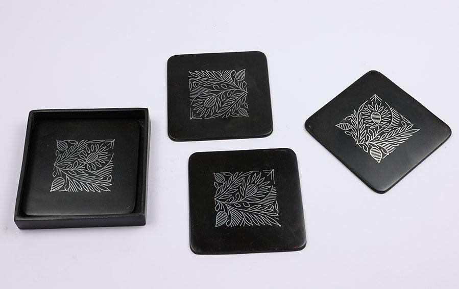 BIDRI TEA COASTER - Coasters - indic inspirations