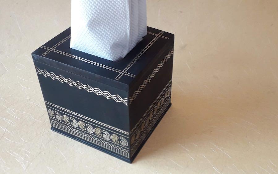 Bidri Tissue Box Holder - Tissue boxes - indic inspirations