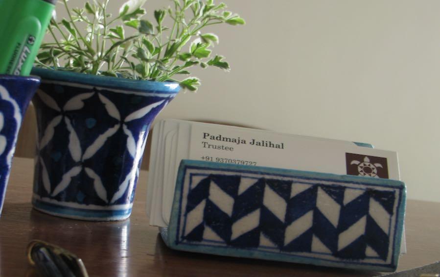 Blue Pottery Card Holder - Card holders - indic inspirations