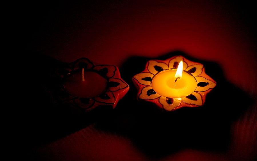 Blue Pottery Diva - Set of 2 - candle holders - indic inspirations