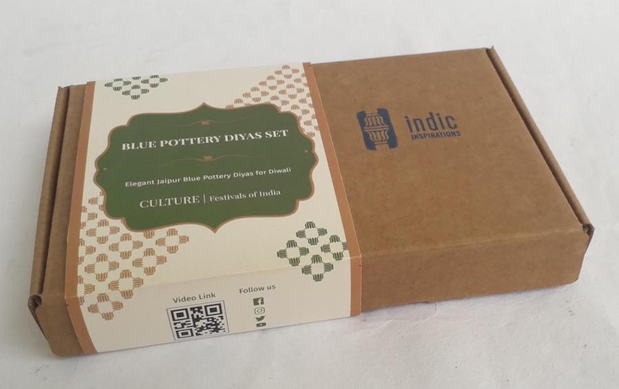 Blue Pottery Diwali Deep - Set of 2 - candle holders - indic inspirations