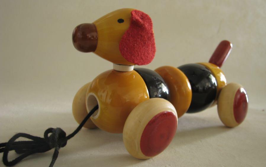 BOWVOW- PULL ALONG DOGGIE - Wooden Toy - indic inspirations