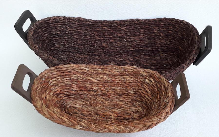 Bread Basket Set of 2 :: Large & Small - Baskets - indic inspirations