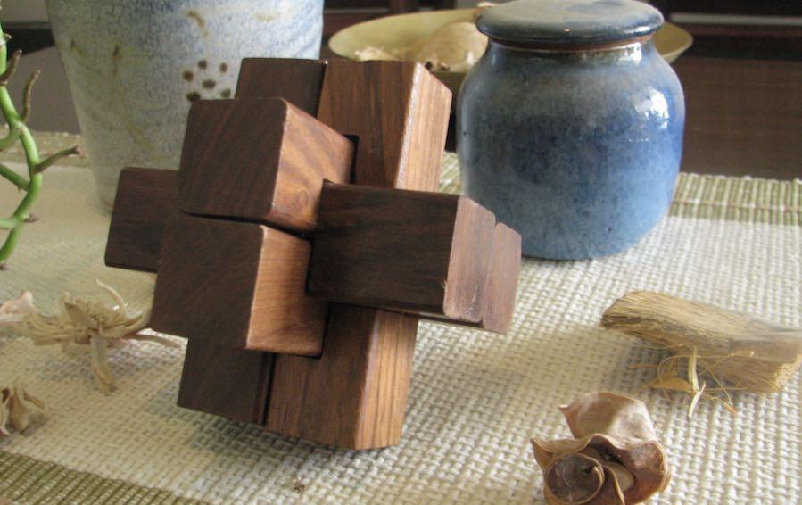 Burr puzzle- Intersecting Logs- 6 Piece - puzzles - indic inspirations