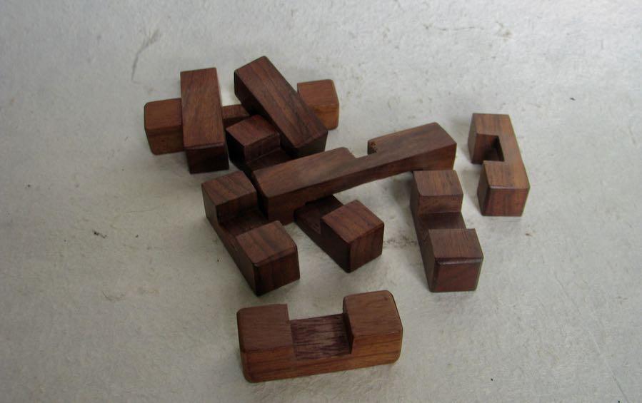 Burr puzzle- Intersecting Logs- 9 Piece - puzzles - indic inspirations