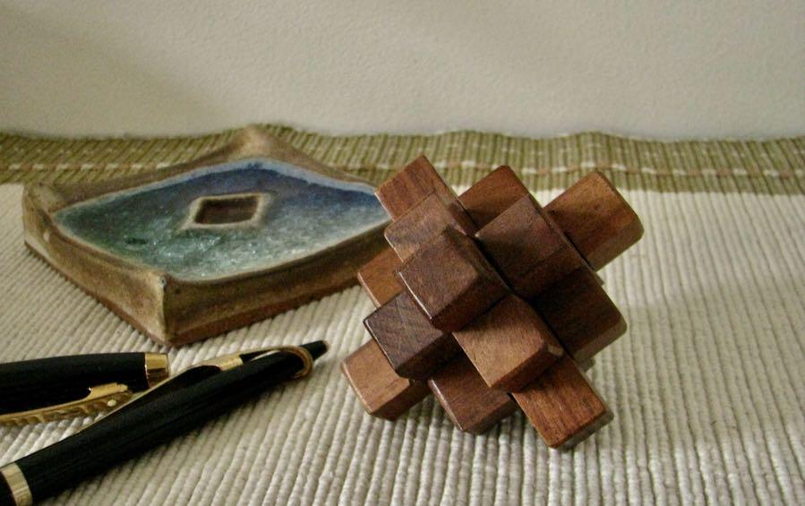 Burr puzzle- Intersecting Logs- 9 Piece - puzzles - indic inspirations