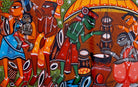 Celebration of Life | Santhal Painting | A4 Frame - paintings - indic inspirations