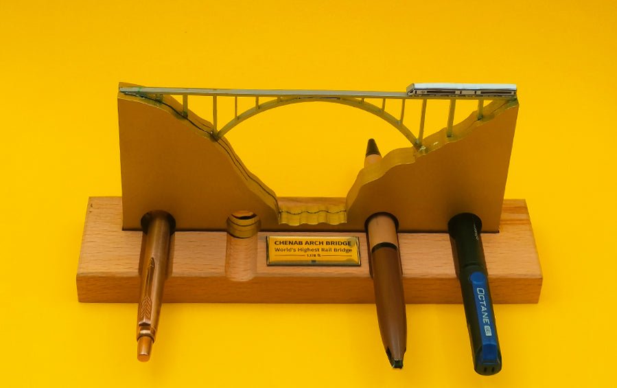 Chenab Bridge | Pens Organiser - Desk Organizers - indic inspirations