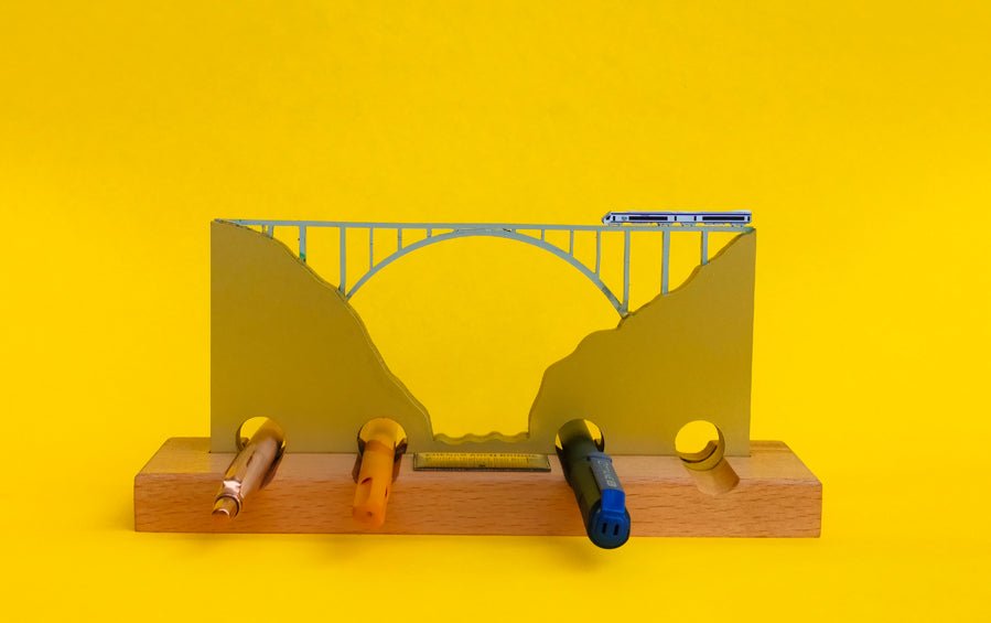 Chenab Bridge | Pens Organiser - Desk Organizers - indic inspirations