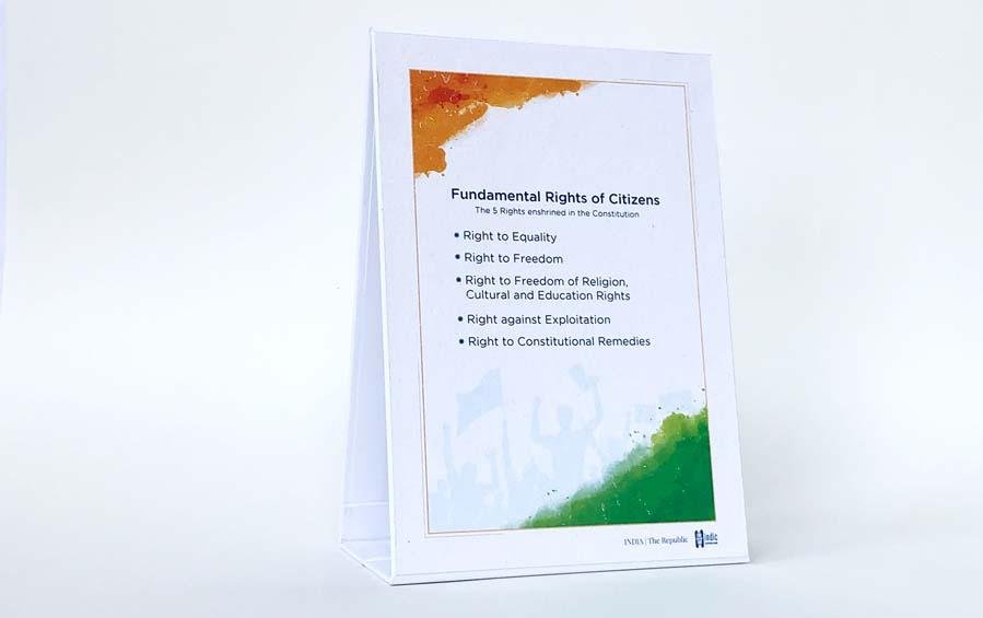 Citizens' Fundamental Rights Desk Plaque - Desk plaques - indic inspirations