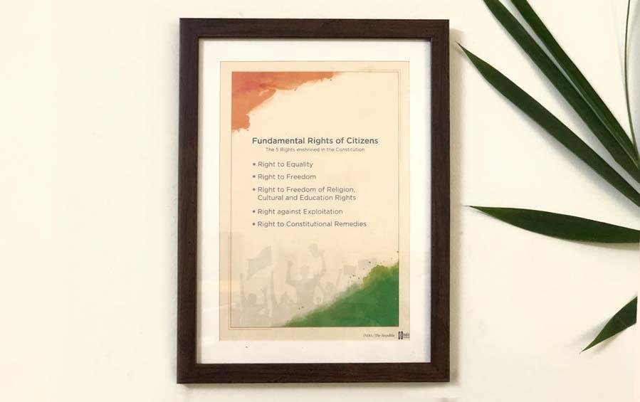 Citizens' Fundamental Rights Wall Frame - Wall Frames - indic inspirations