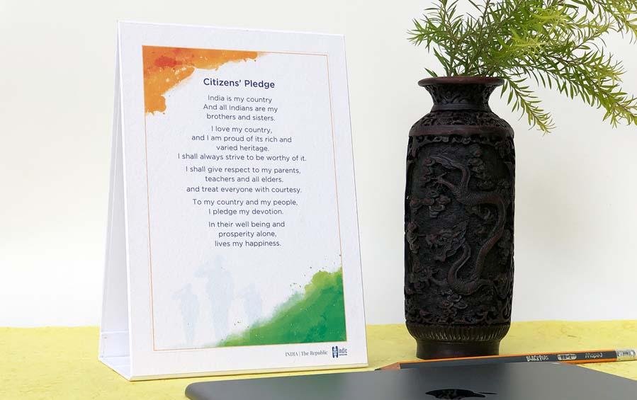 Citizens' Pledge - Desk Plaque - Desk plaques - indic inspirations