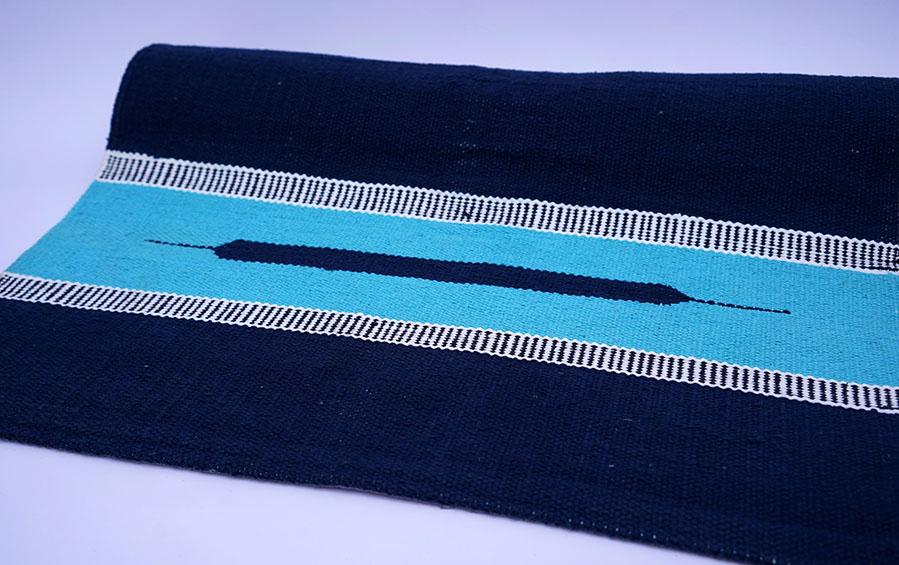 COTTON YOGA MAT - Blue - Yoga mats - indic inspirations