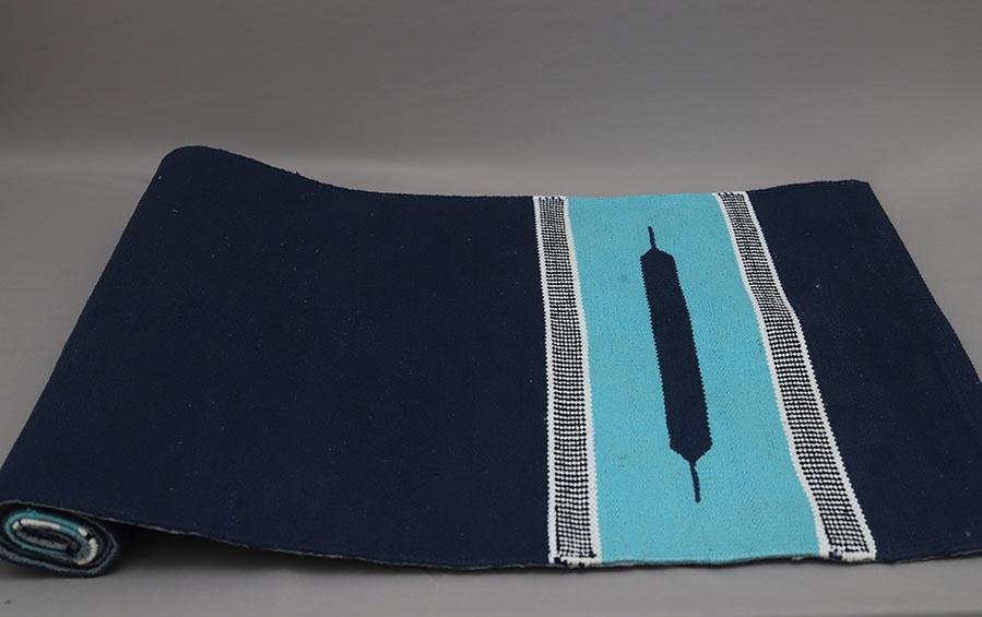 COTTON YOGA MAT - Blue - Yoga mats - indic inspirations