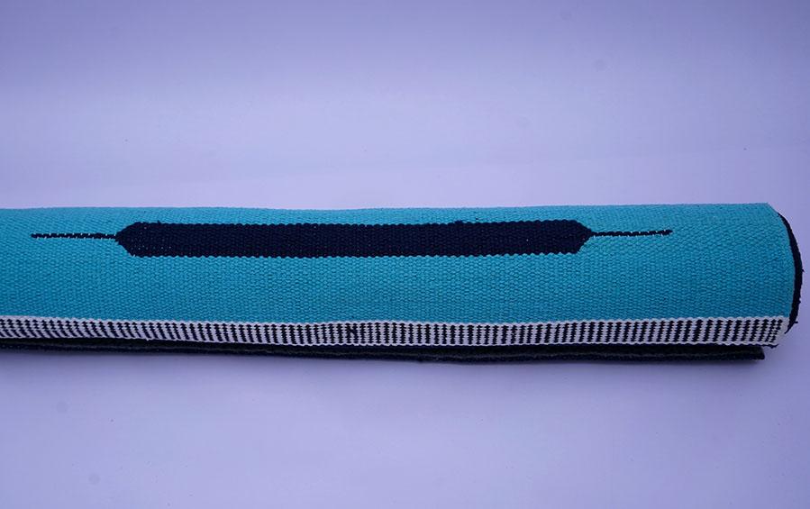 COTTON YOGA MAT - Blue - Yoga mats - indic inspirations