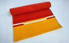 COTTON YOGA MAT - Orange with Yellow border - Yoga mats - indic inspirations