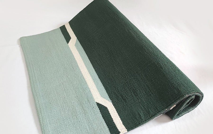 COTTON YOGA MAT - Turquoise Green - Yoga mats - indic inspirations