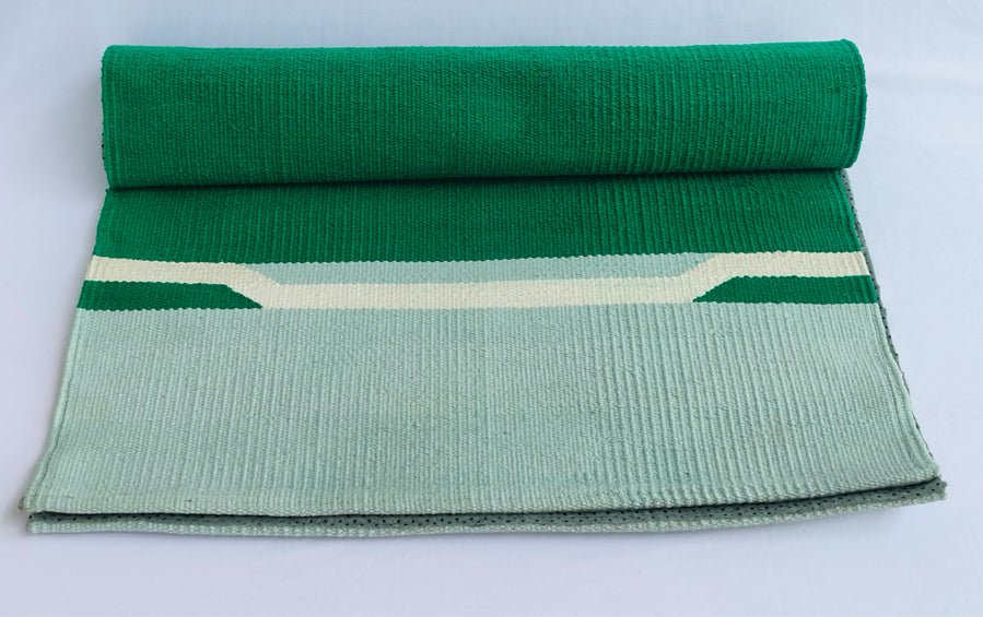 COTTON YOGA MAT - Turquoise Green - Yoga mats - indic inspirations