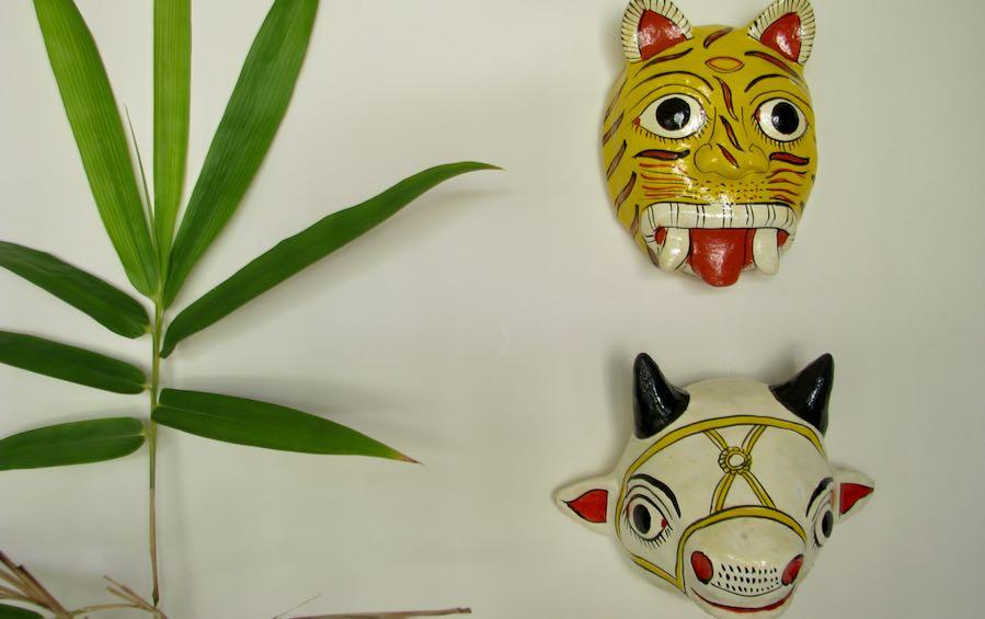 COW & TIGER Mask Pair - Masks - indic inspirations