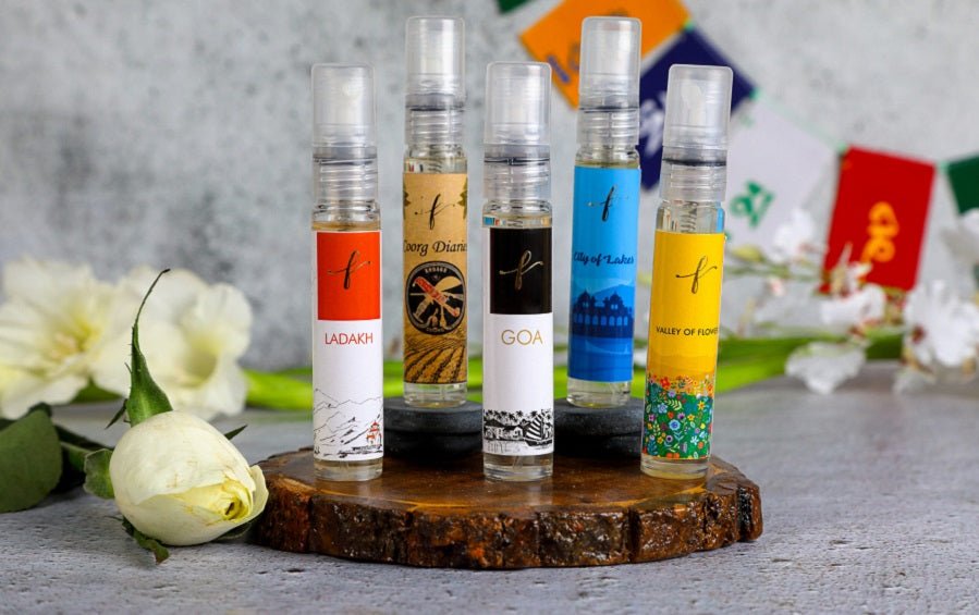 Curating Stories of India Gift Set of 5 Perfumes - Fragrances - indic inspirations
