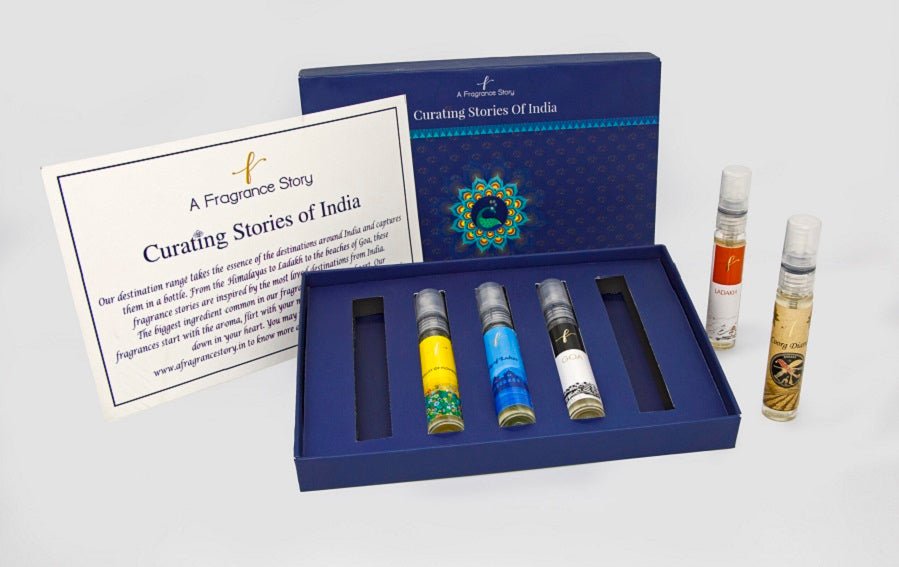 Curating Stories of India Gift Set of 5 Perfumes - Fragrances - indic inspirations