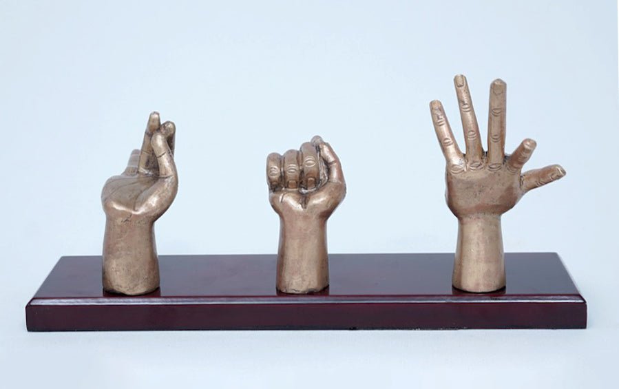 Buy Hand Mudra | Bronze Set of 3 Online Indic Inspirations