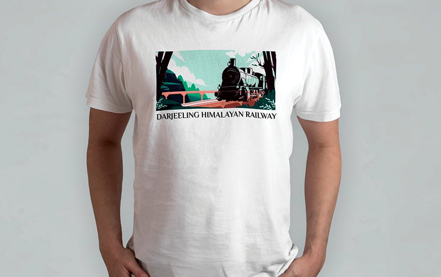 Darjeeling Himalayan Railway | TShirt - T-shirts - indic inspirations