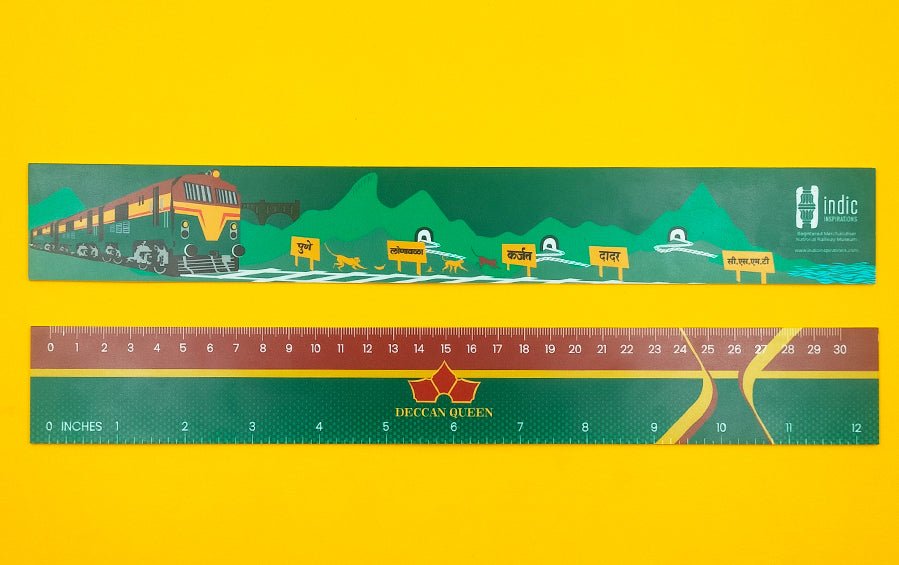 Deccan Queen | 12" Ruler - train models - indic inspirations