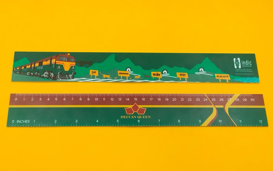 Deccan Queen | 12" Ruler - train models - indic inspirations