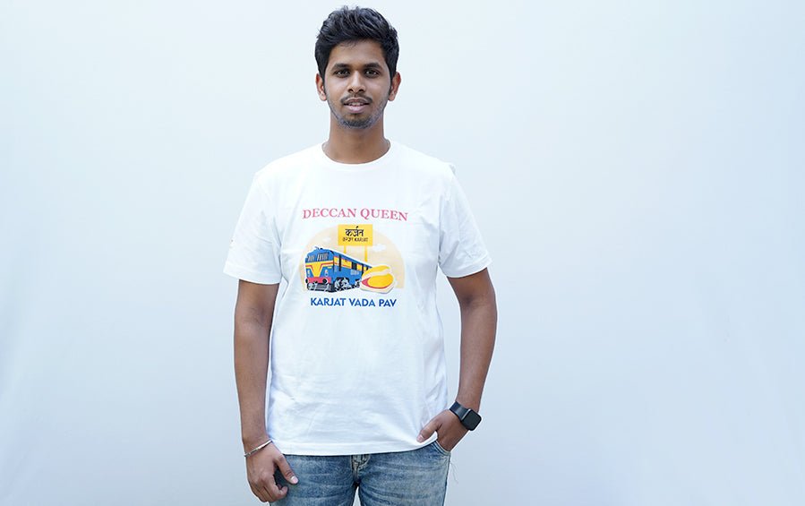 Deccan Queen | Karjat Wada Pav | TShirt - T-shirts - indic inspirations