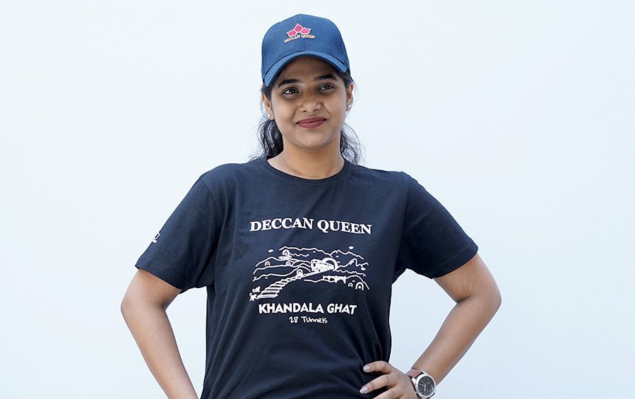 Deccan Queen | Khandala Ghat Tunnels | TShirt - T-shirts - indic inspirations