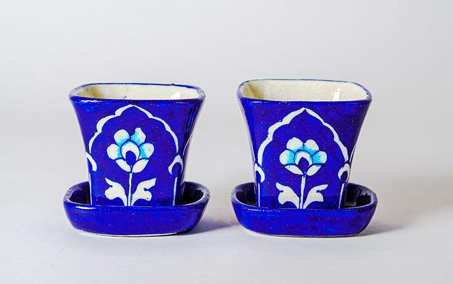 Desktop Mini Planters - Dark Blue - Planters - indic inspirations