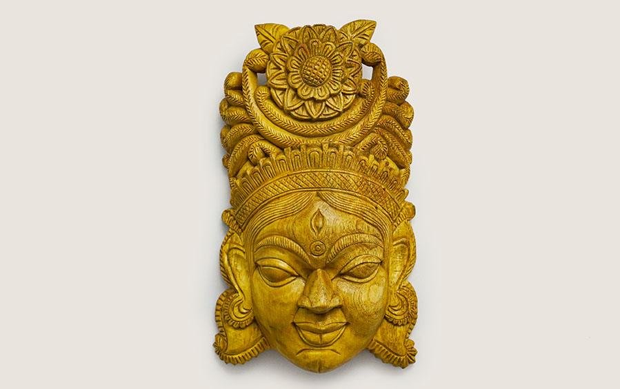 Devi Wooden Mask - Masks - indic inspirations