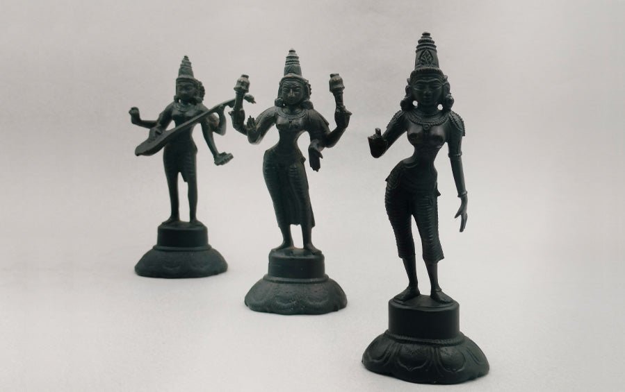 DEVIS OF INDIA - The Trinity - Sculptures - indic inspirations