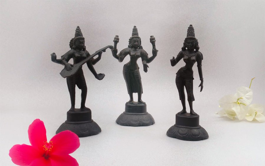 DEVIS OF INDIA - The Trinity - Sculptures - indic inspirations